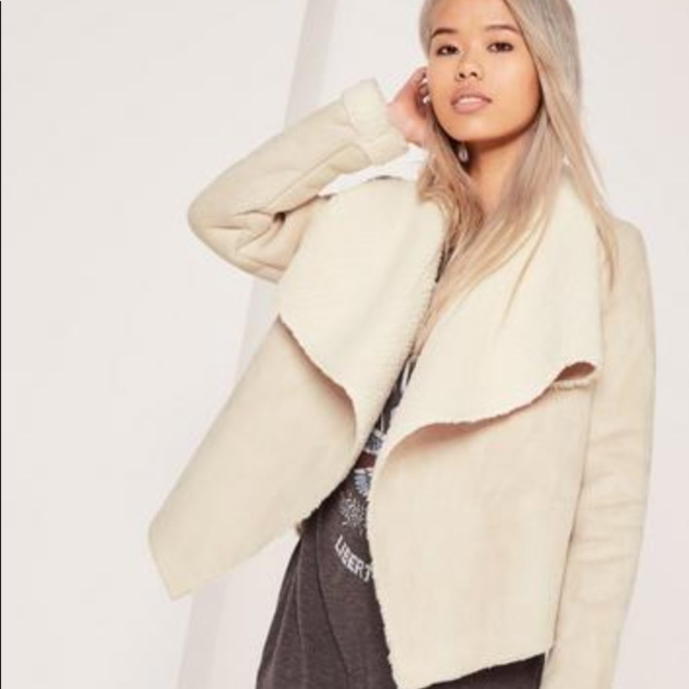 Faux Shearling Waterfall Jacket
